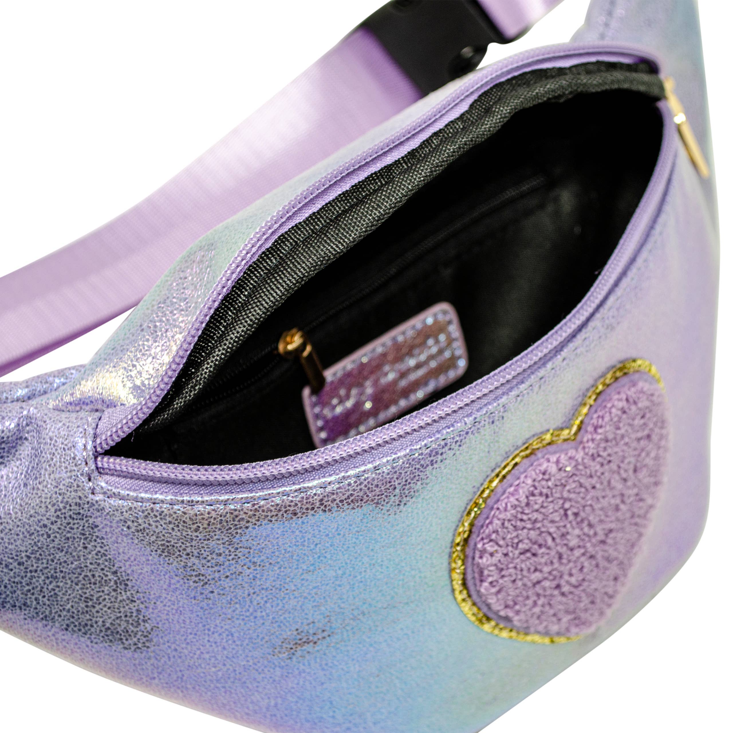 Tiny Treats and ZOMI GEMS - Wholesale Belt bag – Kids - Shiny Heart Patch Sling Bag3