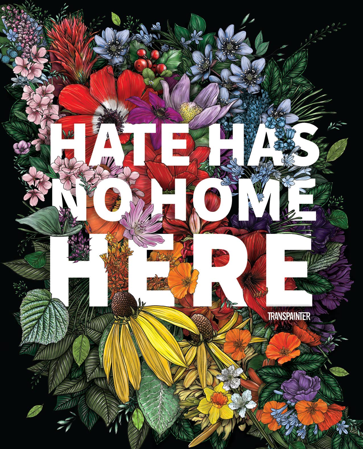 Transpainter - Wholesale Screen Printed T-Shirt - Unisex - Hate Has No Home Here Tee Shirt | No Hate TShirts | Diversity Apparel | Social Justice Shirt | Protest Shirt | Inclusion TShirt19