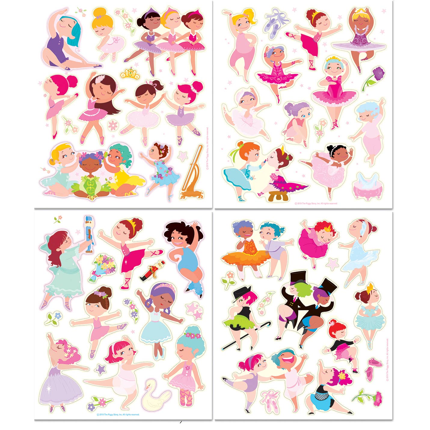 The Piggy Story - Wholesale Sticker - Kinderen en baby - Dance Magic herbruikbare activiteitentas met sticker2