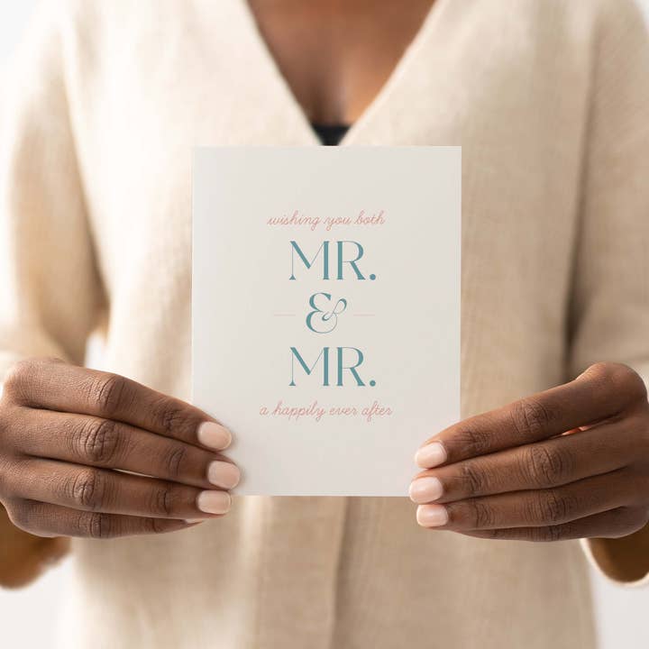 BlĂș Rose - Wholesale Wedding Card - Mr. + Mr. Wedding Greeting Card3