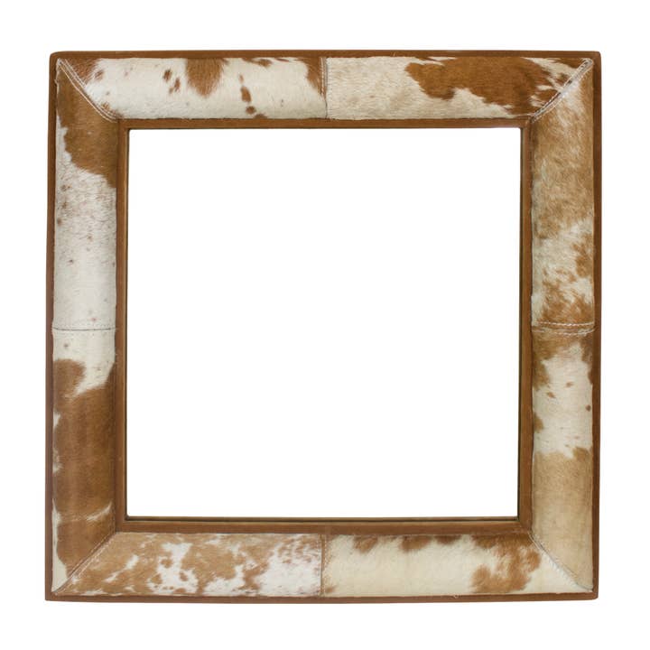 miroir carré vache marron/blanc 50x50cm pour la vente par Mars & More - Brand of B Living