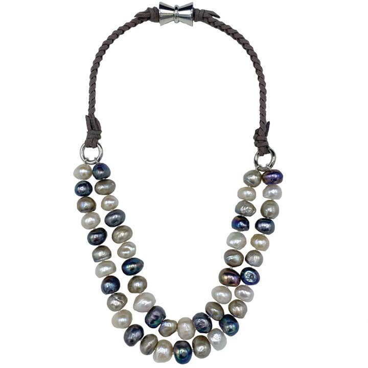 118-09-07 | COLLANA BOMBAY (MULTI/GRIGIO) per la vendita all'ingrosso da parte di Girl With A Pearl