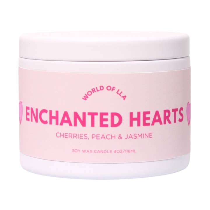 Enchanted Hearts Candle | Cherry, Peach & Jasmine for wholesale by World of LLA