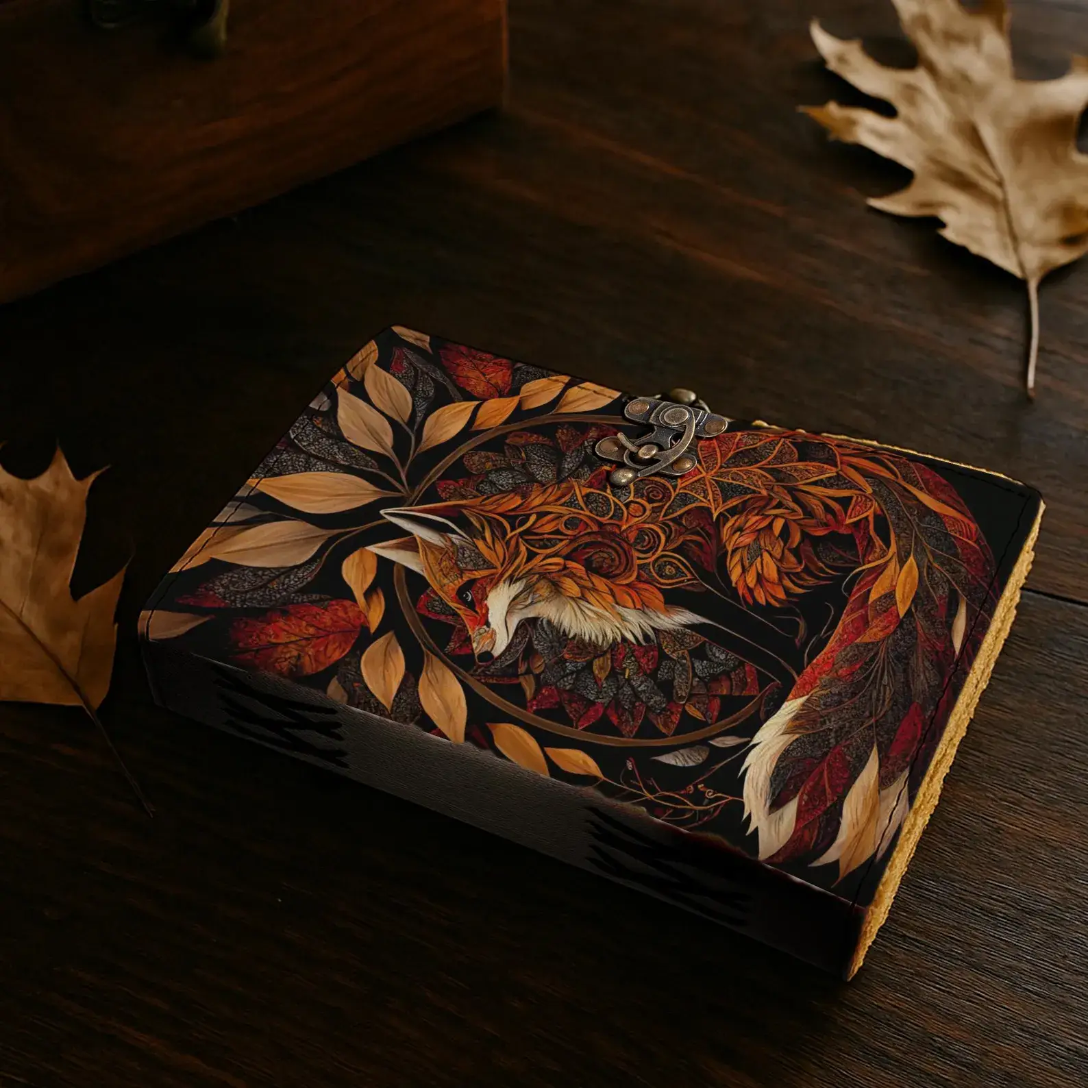 MNM HANDICRAFTS - Wholesale Journal/Diary - Fox Grimoire Handmade Magical Spellbook leather Journal 4