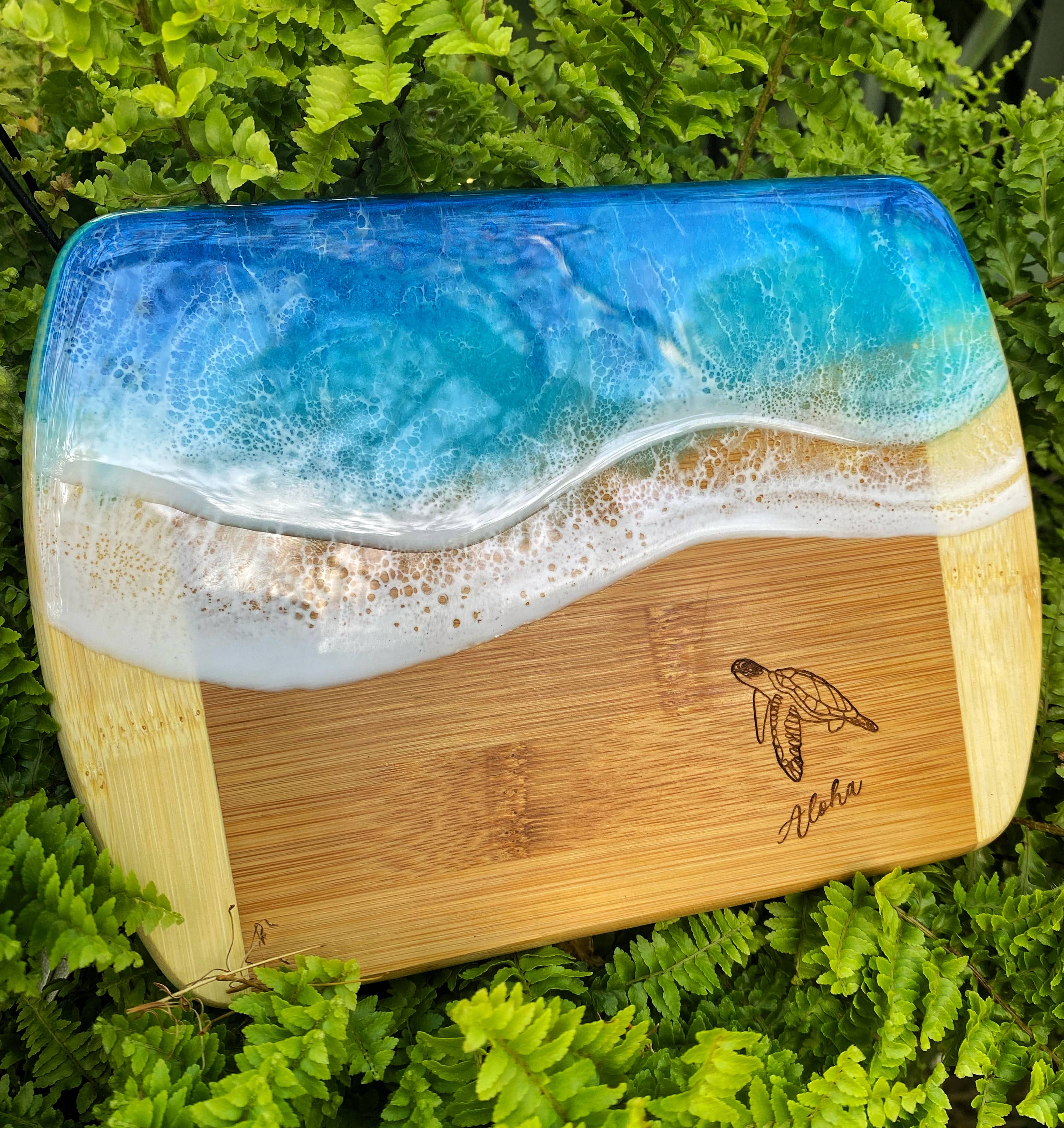 TBM Creations LLC - Wholesale Cheese Board - TURTLE Aloha Charcuterie board | Maui made Serving board8