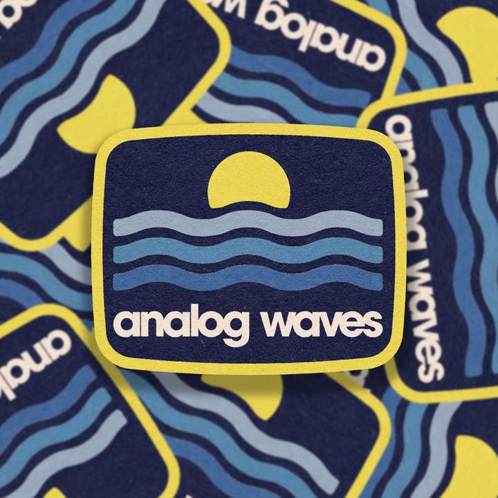 Analog Waves Vinyl Sticker for wholesale by SheeleyCo