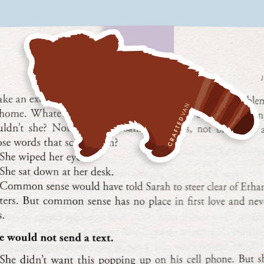 Craftedvan - Wholesale Bookmark - Red Panda - Jumbo Magnetic Bookmark1