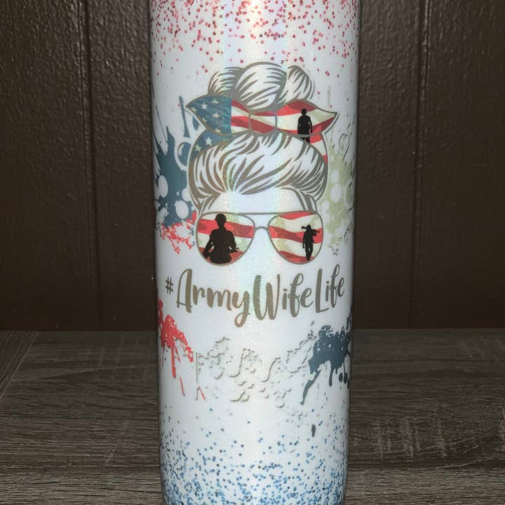 WebbLynn Design LLC. - Wholesale Insulated Mug/Tumbler - Army Wife Tumbler