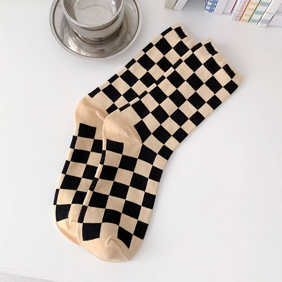 ACCITY - Wholesale Socks - Unisex - NEW ALL-PLAID MID-TUBE SOCKS FOR MEN AND WOMEN_CWMS04059