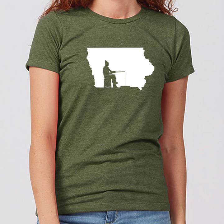 T-Shirt Mulher Iowa Fishing Iowa por atacado de Iowa Awesome