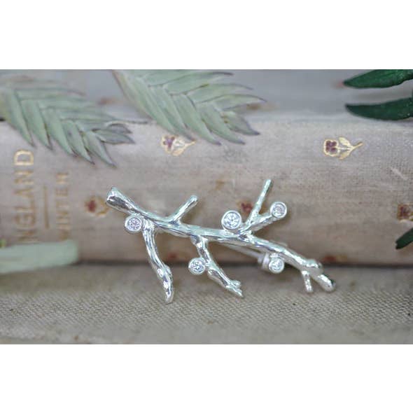 Crystals Coral Brooch for wholesale by Avigail Adam