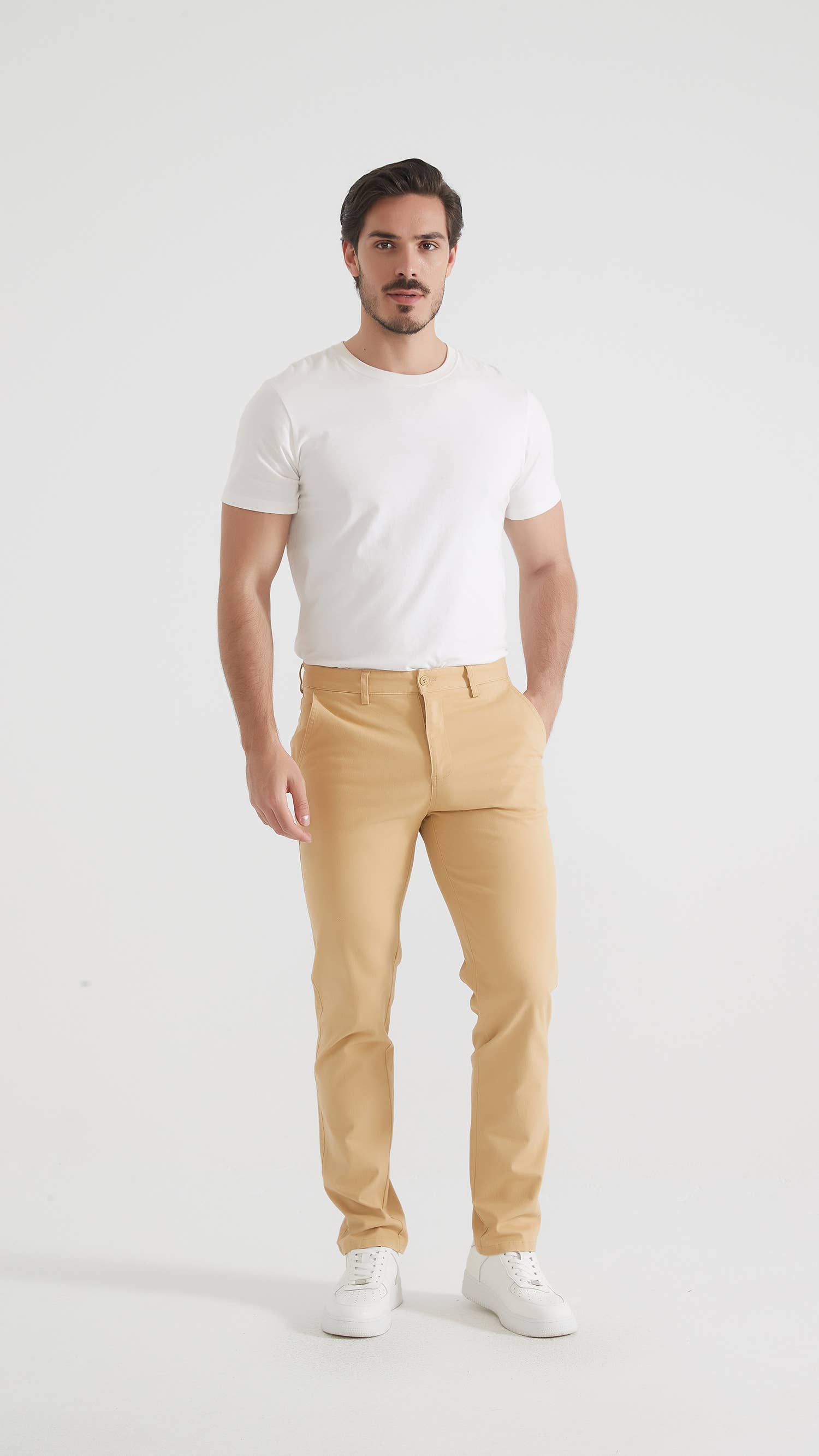 Yves Enzo - Wholesale Pants - Men's - Chino trouser stretch - Camel2