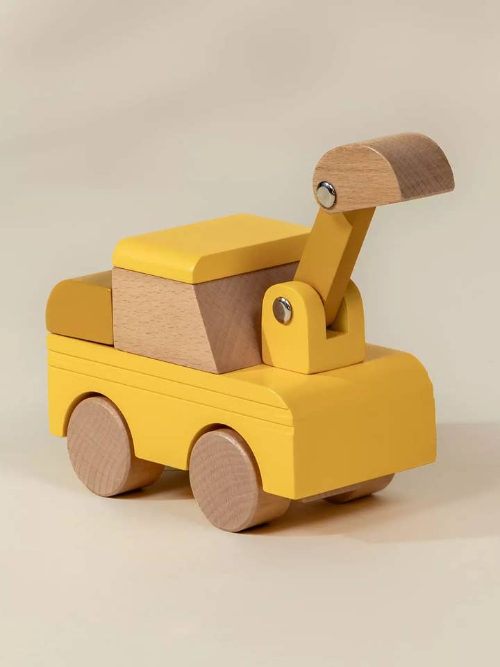 Wooden Construction Vehicle - Excavator for wholesale by Coco Village