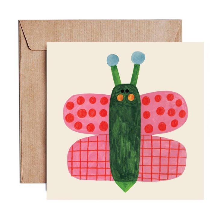 BUTTERFLY card for wholesale by Daria Solak Illustrations