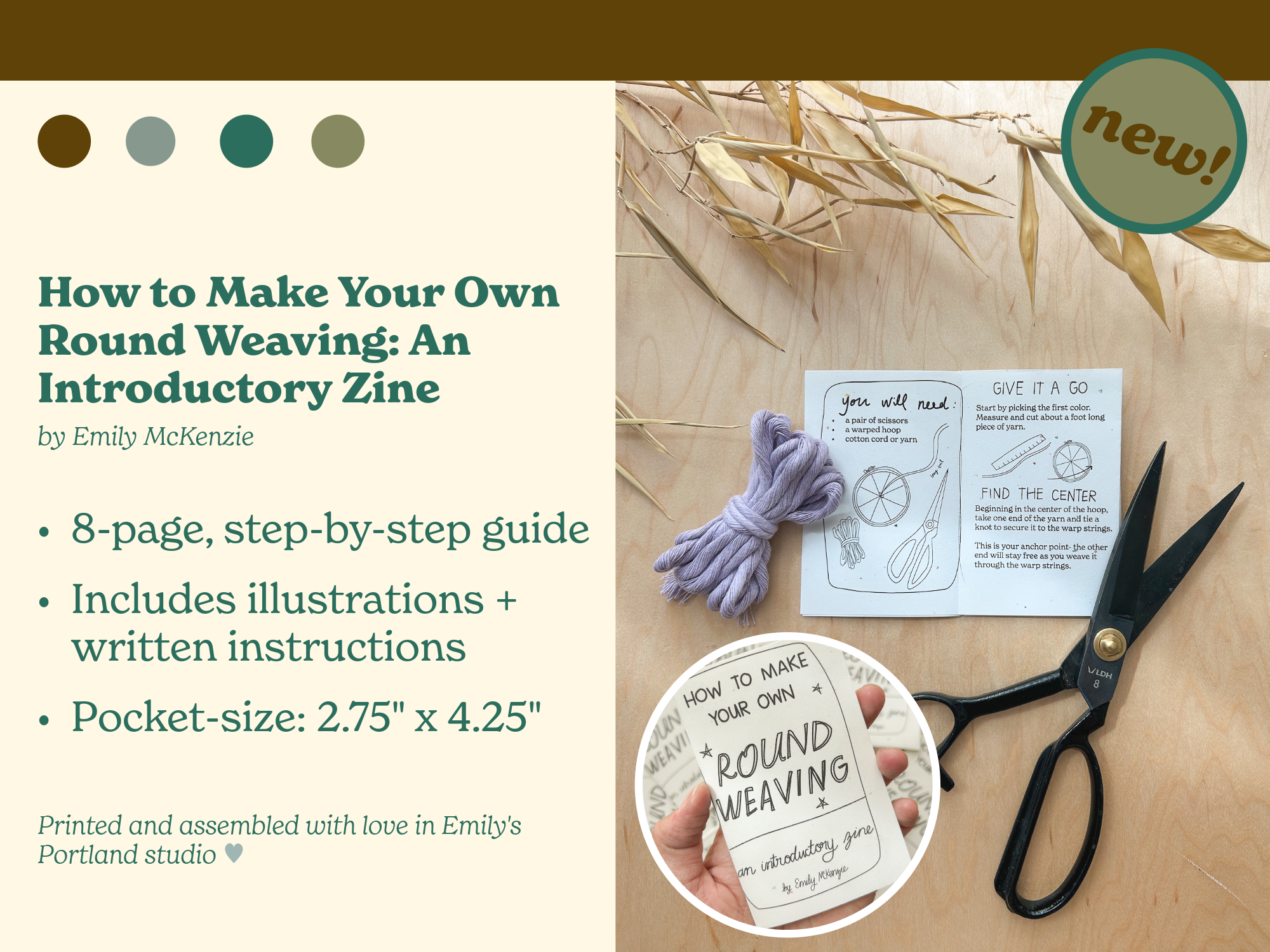 Euca Design - Vente Kit de bricolage - Kit de tissage rond DIY - Hiver | Convient aux débutants4