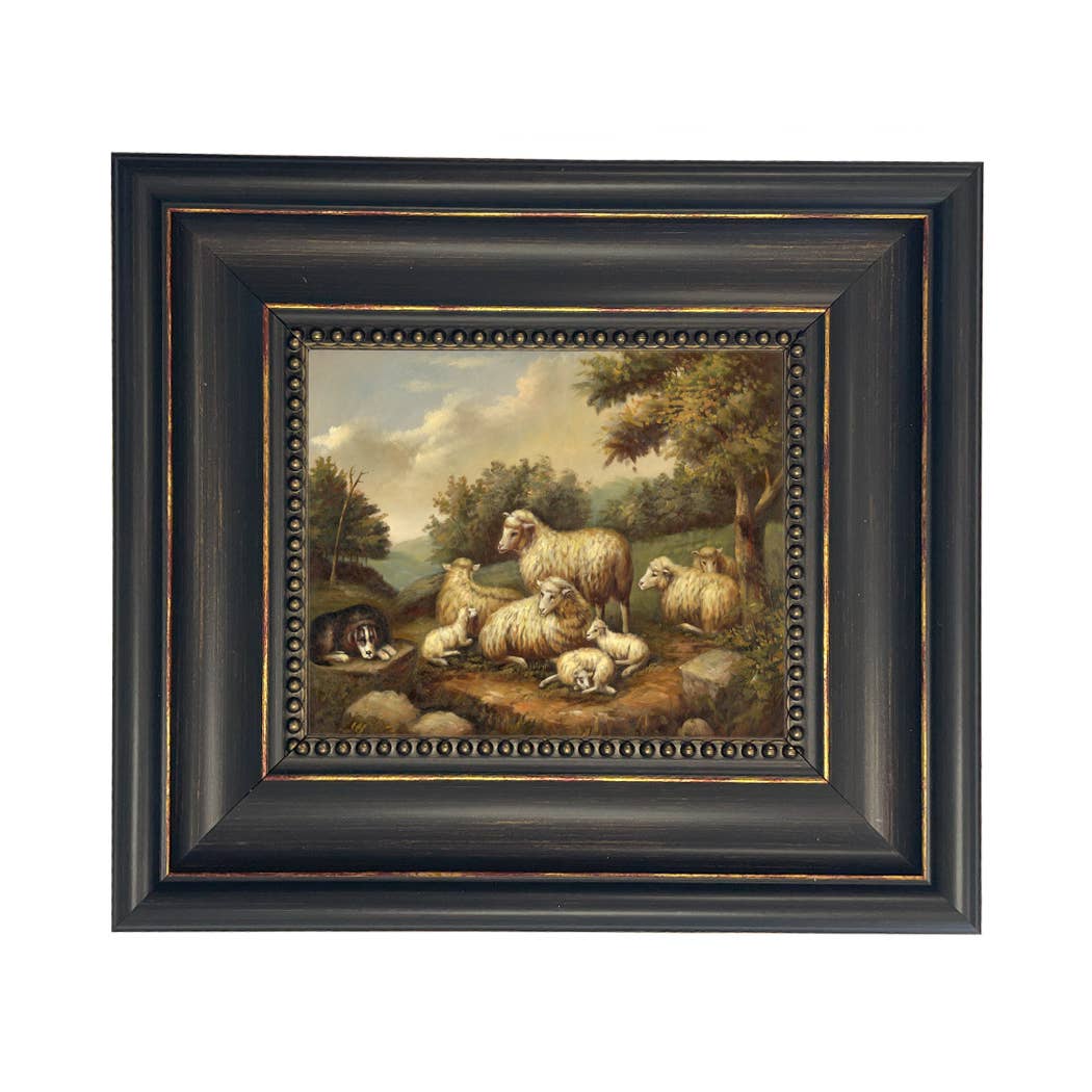 Madison Bay Co. - Historical Home Decor Reproductions - Wholesale Painting/Drawing - Sheep in Landscape Framed Painting Print on Canvas44
