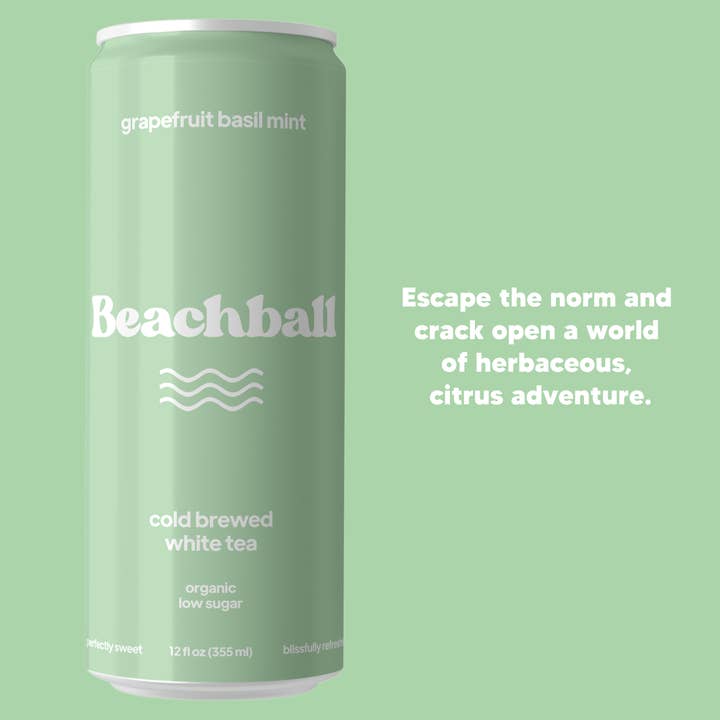 Sail Away Coffee Co. - Wholesale Iced Tea - Beachball Organic Iced Tea Can - Variety Case