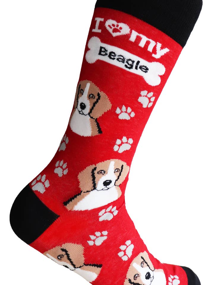 I Love Dogs Beagle Unisex Socks for wholesale by SoXcellent
