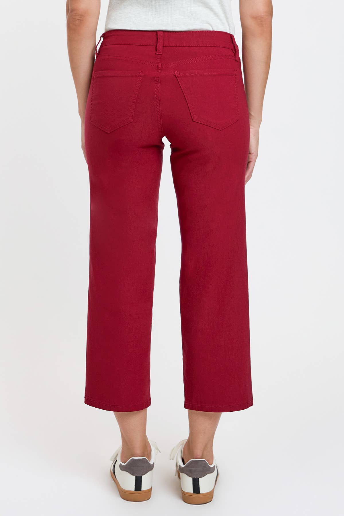 Red Hyperstretch  Cropped Wide Leg Flood Pants-Red-WF122631 for wholesale on Faire3