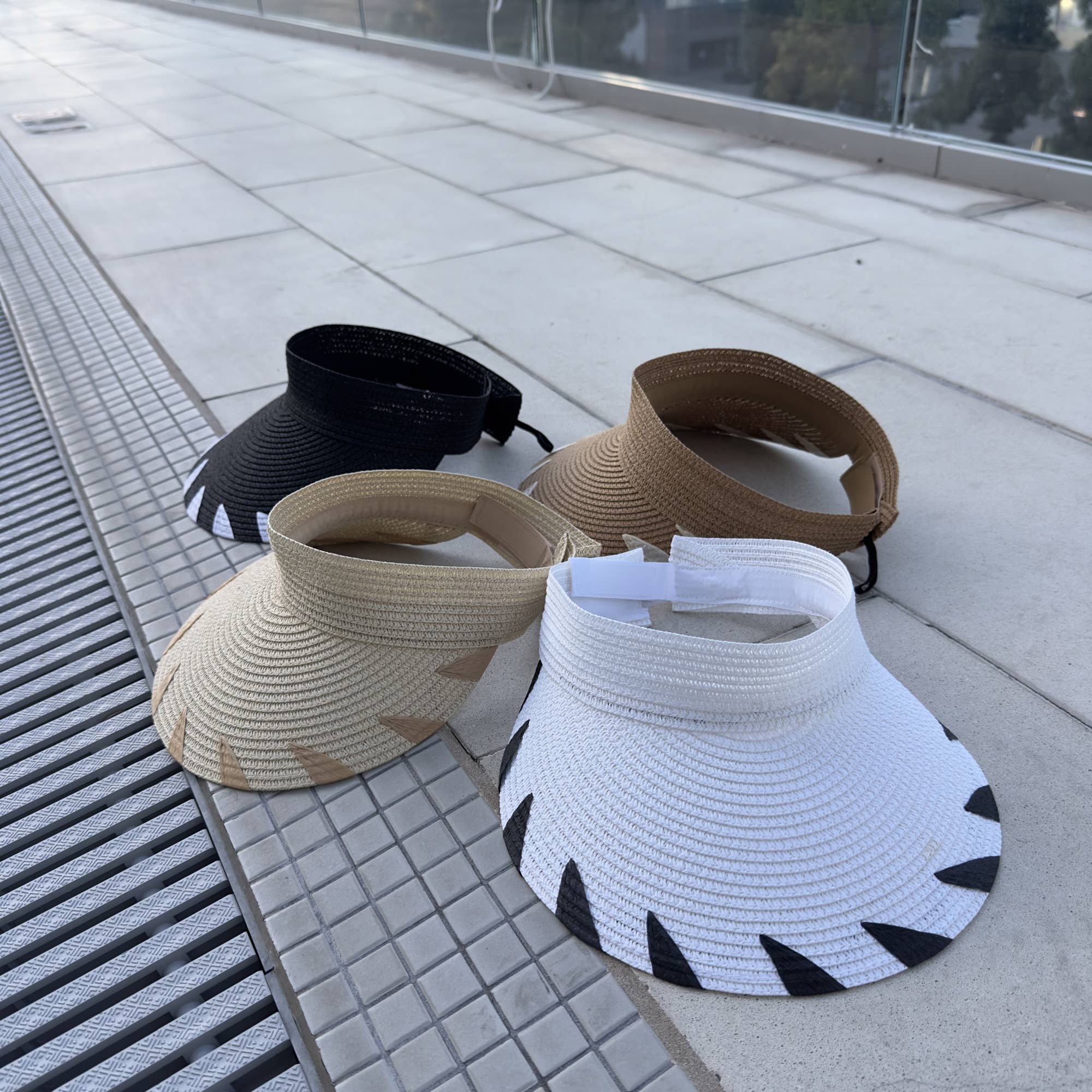 Queens INC – wholesale Visor – Women's – Sunset Sport Visor 🌞 Adjustable Straw Visor4