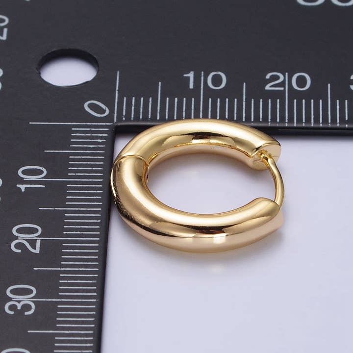 Aim Eternal - Wholesale Hoop Earrings - 16K Gold Filled 20mm Chubby Tube Endless Hoop Earrings | AB5152