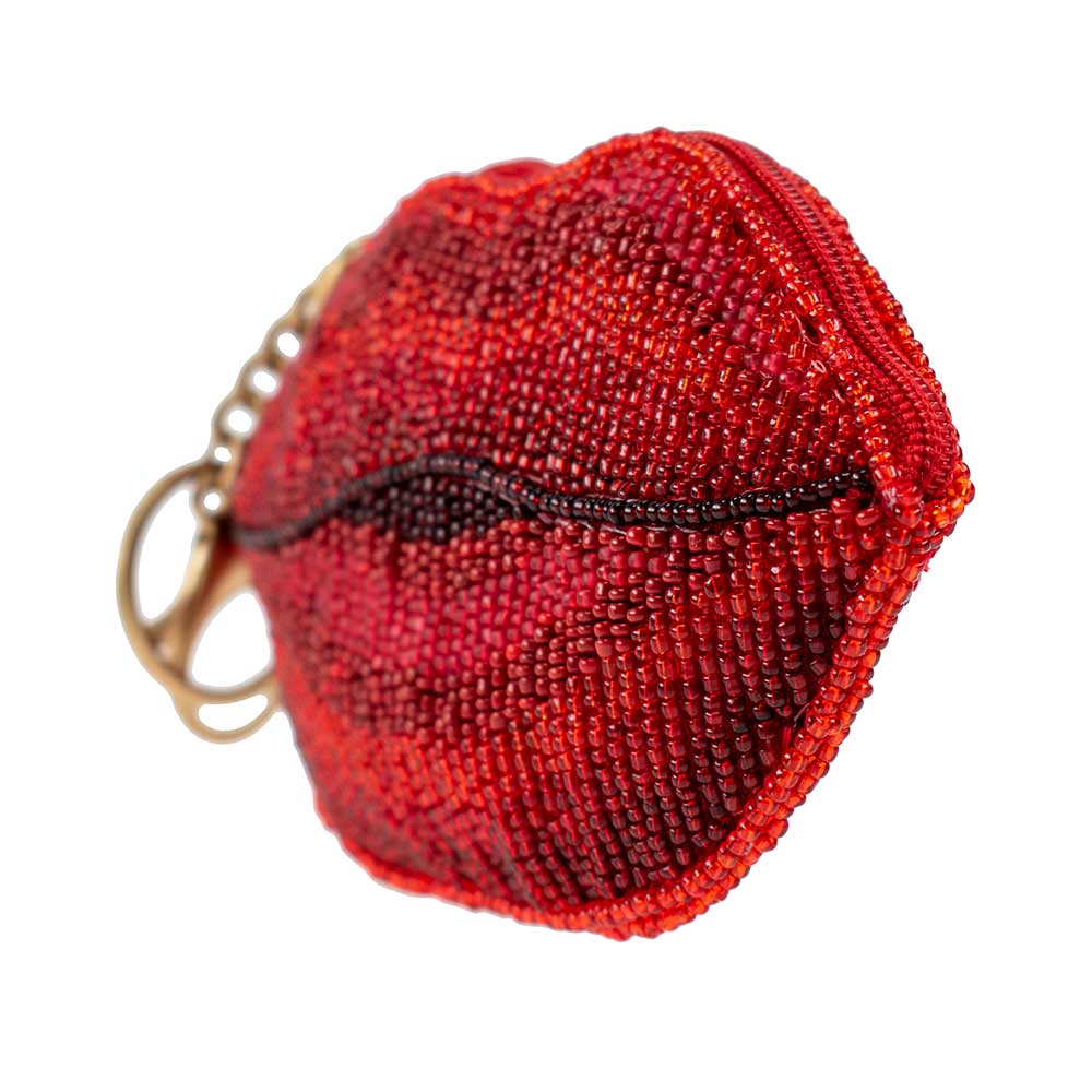 Mary Frances Accessories - Wholesale Coin Purse - Women's - XOXO Beaded Lips Coin Purse/Key Fob3