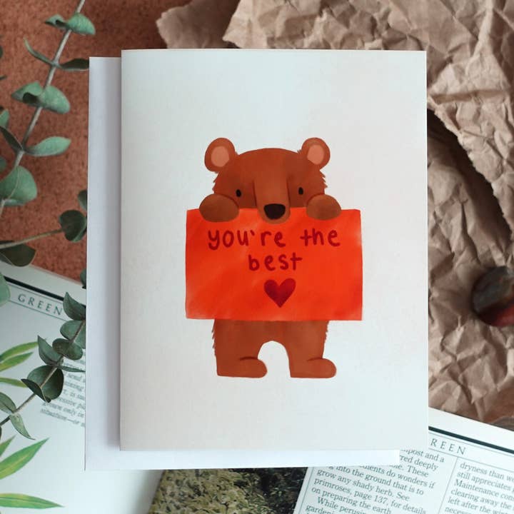 You're the Best - Thank you card / Appreciation / Gratitude card for wholesale by Fun Gal Studio