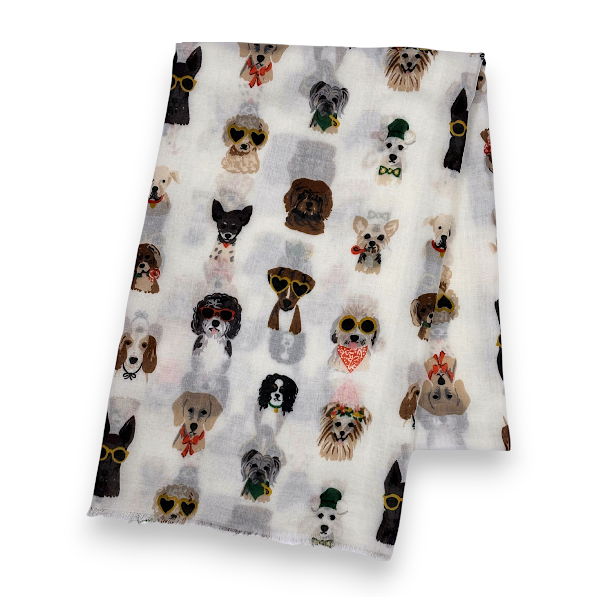 Lili Scarves (US Duty Free) - Vendita all'ingrosso Sciarpa - Donna - Sciarpa con stampa di cani estivi che indossano accessori14