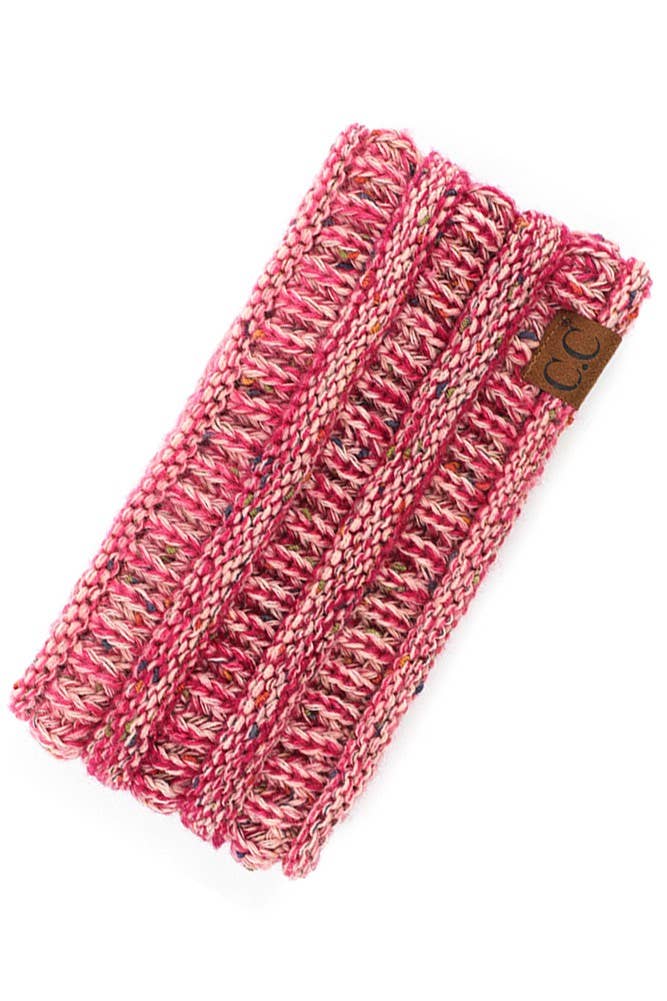 Hana - Wholesale Haarband - Dames - C.C Ombre geribbelde confetti gebreide paardenstaart hoofdband9