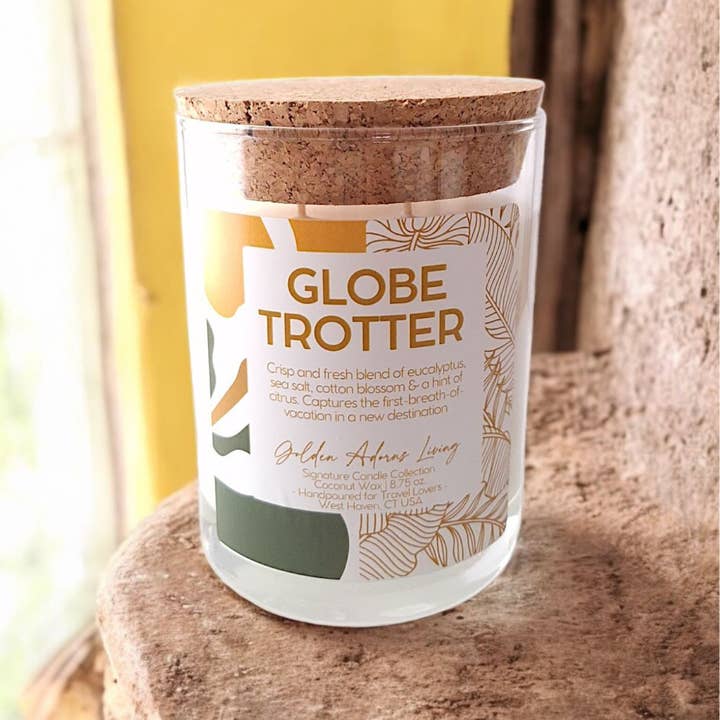 GLOBETROTTER| Double wick Travel Candle for wholesale by Golden Adorns Living