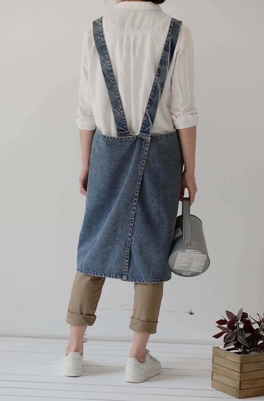 Gohobi （We cover U.S. import duties） - Wholesale Apron - Gohobi Japanese Style Washed Denim Cotton Apron6