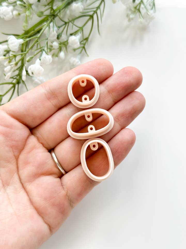 Pebbles #2 with Drill Guides Polymer Clay Cutters PCC1515 for wholesale by Tera Clay