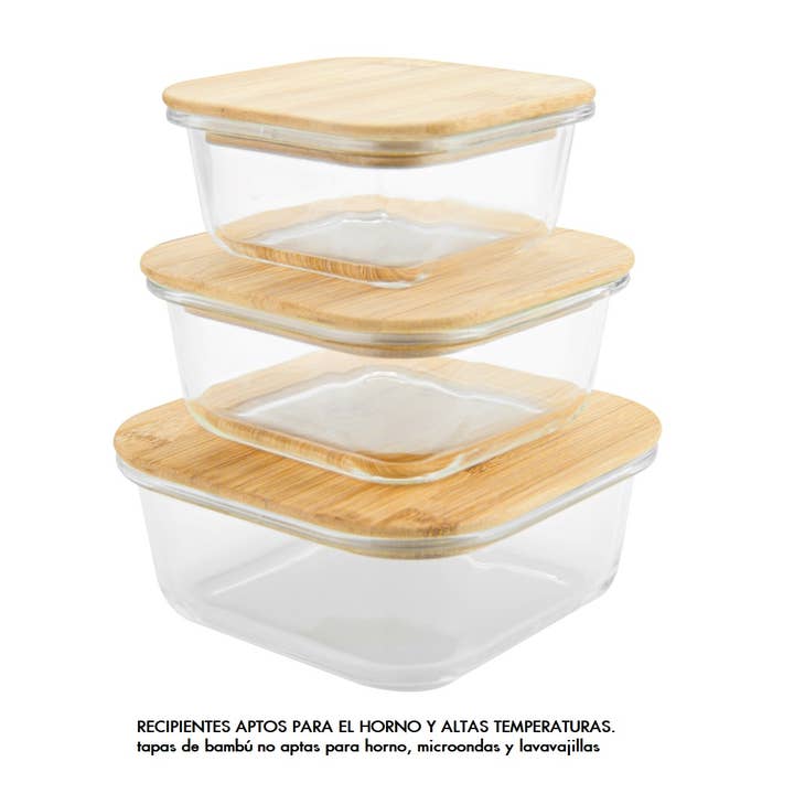 Recipiente de vidrio para almacenamiento y horno for wholesale by JOCCA