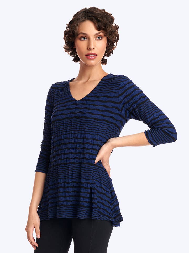 Stripe Knit Jersey Jacquard Leyton Tunic for wholesale by Tianello