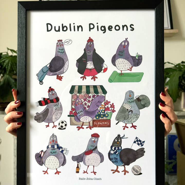 Prints of Ireland - Wholesale Art Print - Dublin Pigeons Print1