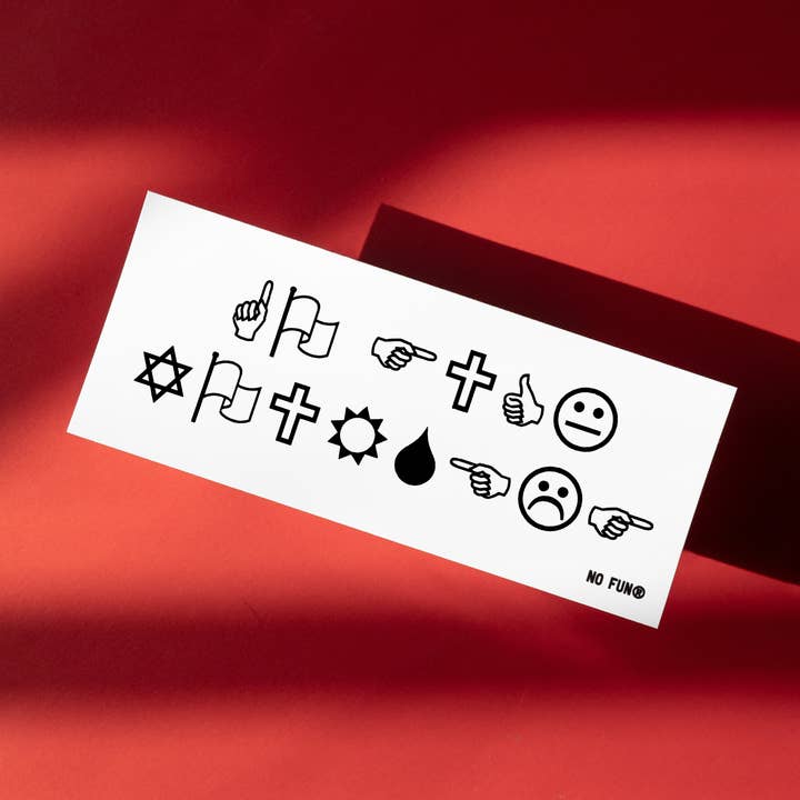 White "Lost in Translation" Bumper Sticker for wholesale on Faire