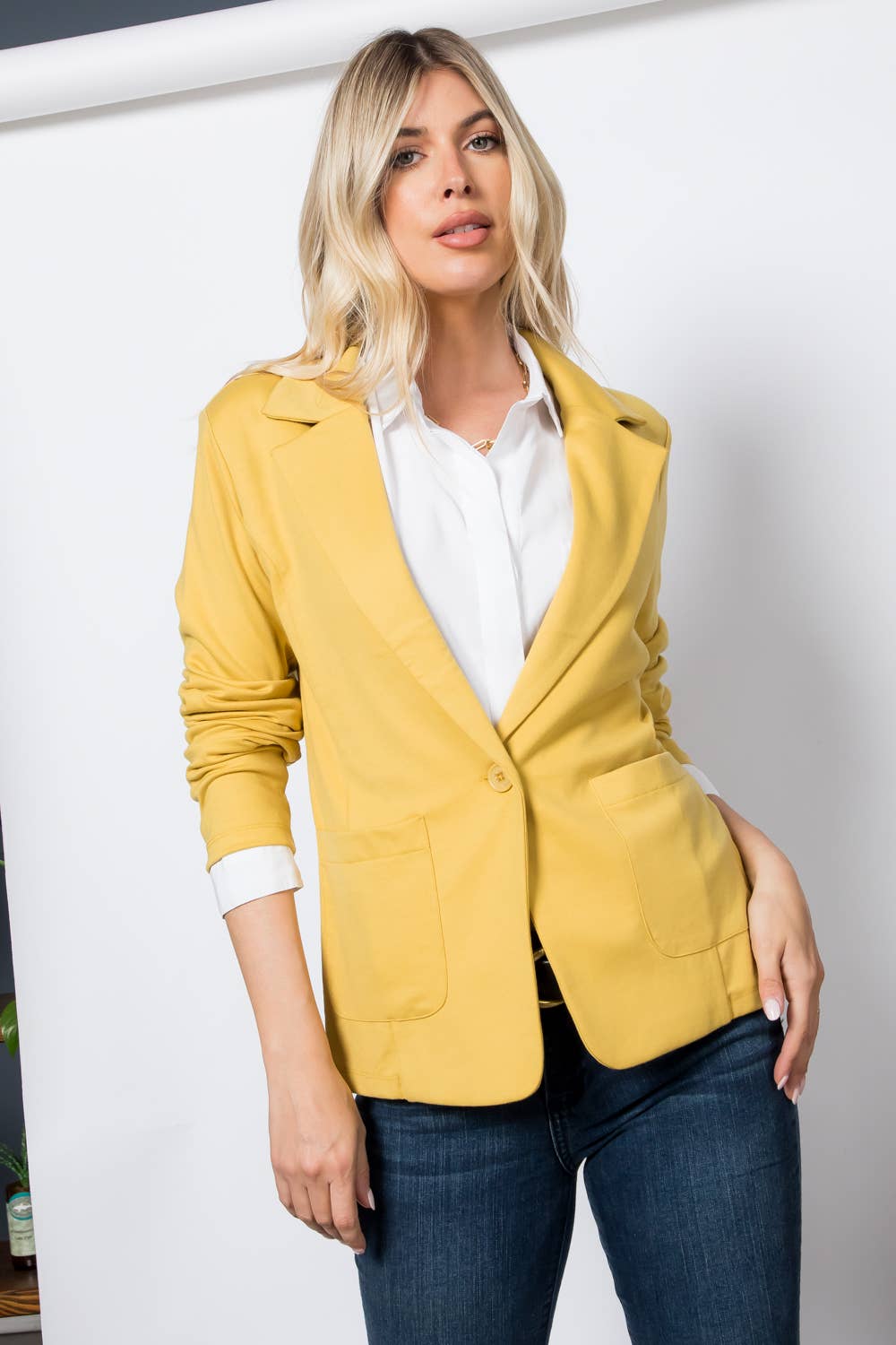 26 International - Wholesale Blazer - Women's - Ponte One Button Front /w Patch Pocket Blazer29