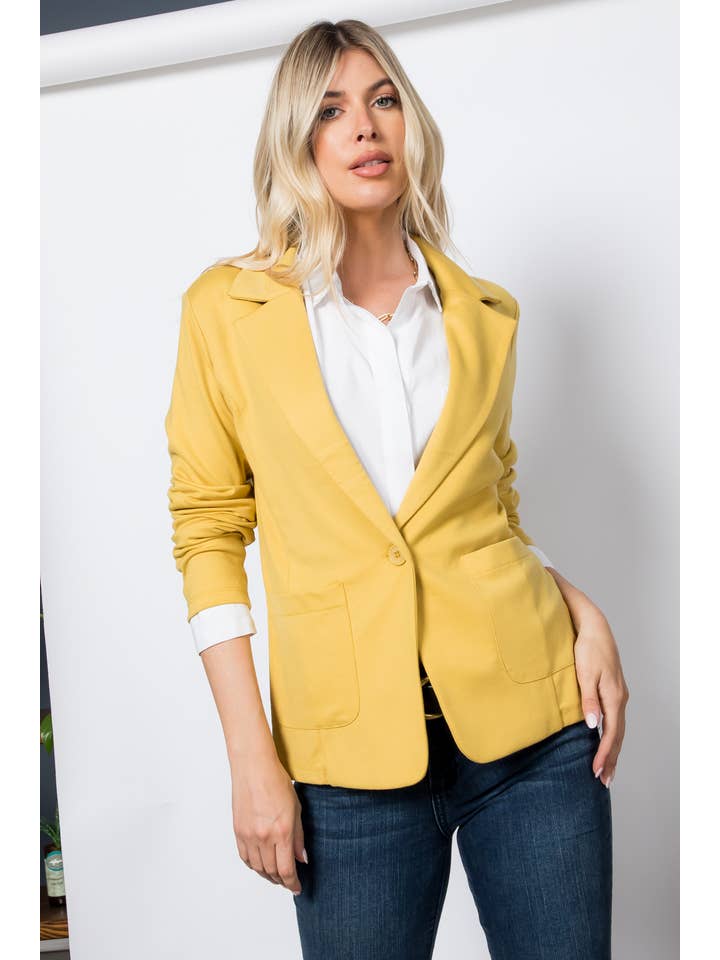 26 International - Wholesale Blazer - Women's - Ponte One Button Front /w Patch Pocket Blazer29