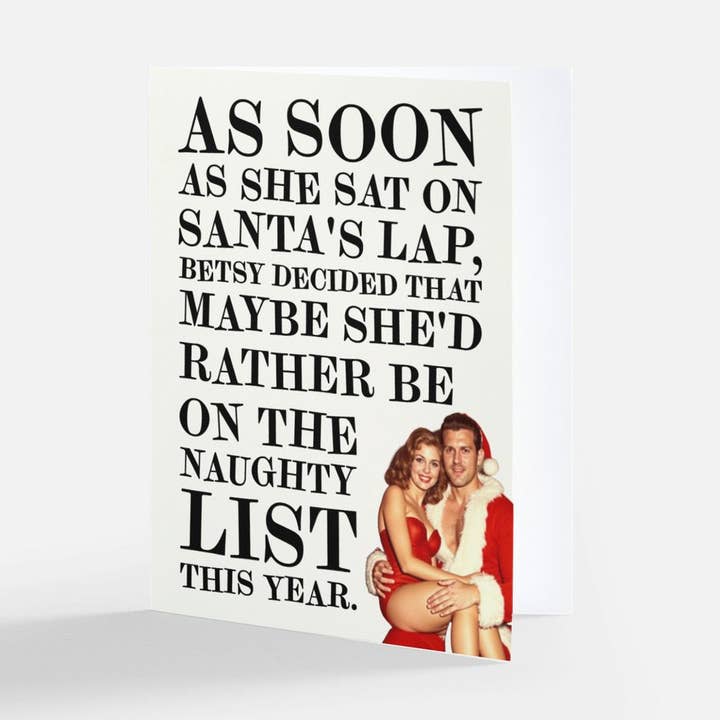 Betsy a décidé qu'elle préférait figurer sur la Naughty List (Noël) pour la vente par Very Funny Vintage by Weird & Wrong