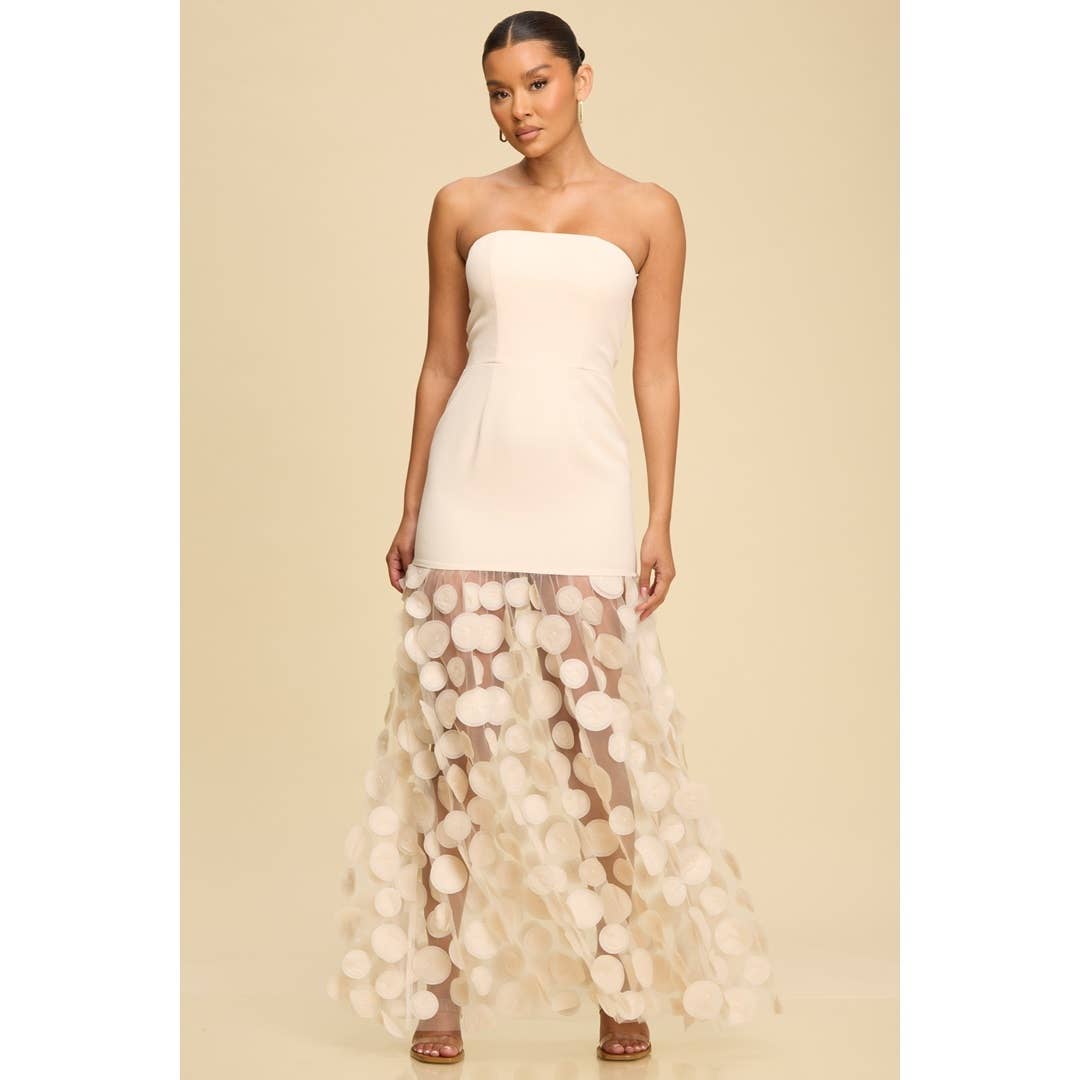 Luxxel - Wholesale Dress - Women's - TEXTURED 3D CONTRAST DRESS6