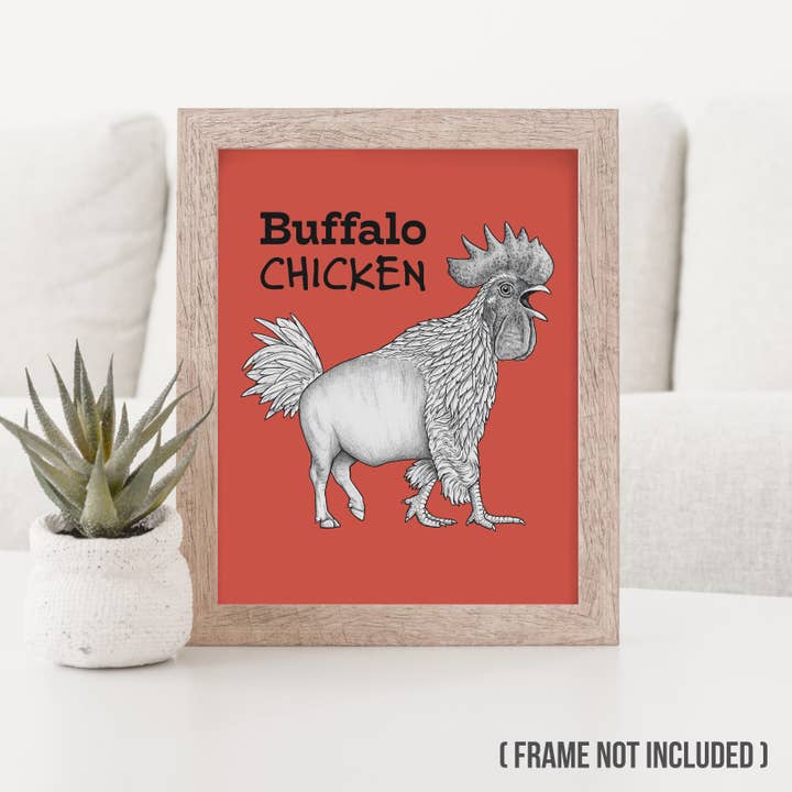 Whatif Creations - Wholesale Art Print - Buffalo Chicken 8x10" Art Print1
