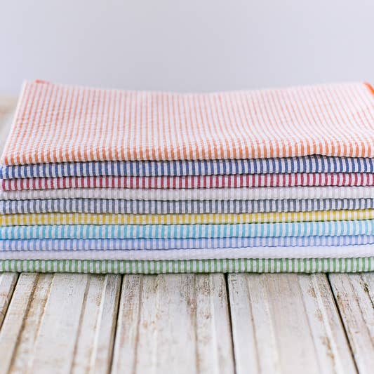 Dot and Army - Wholesale Dinner & Cloth Napkin - Seersucker Cloth Napkins, set of eight