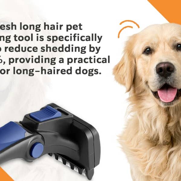 Pink (PINK) Gentle Deshedding Brush for Pets with Long Hair for wholesale on Faire5