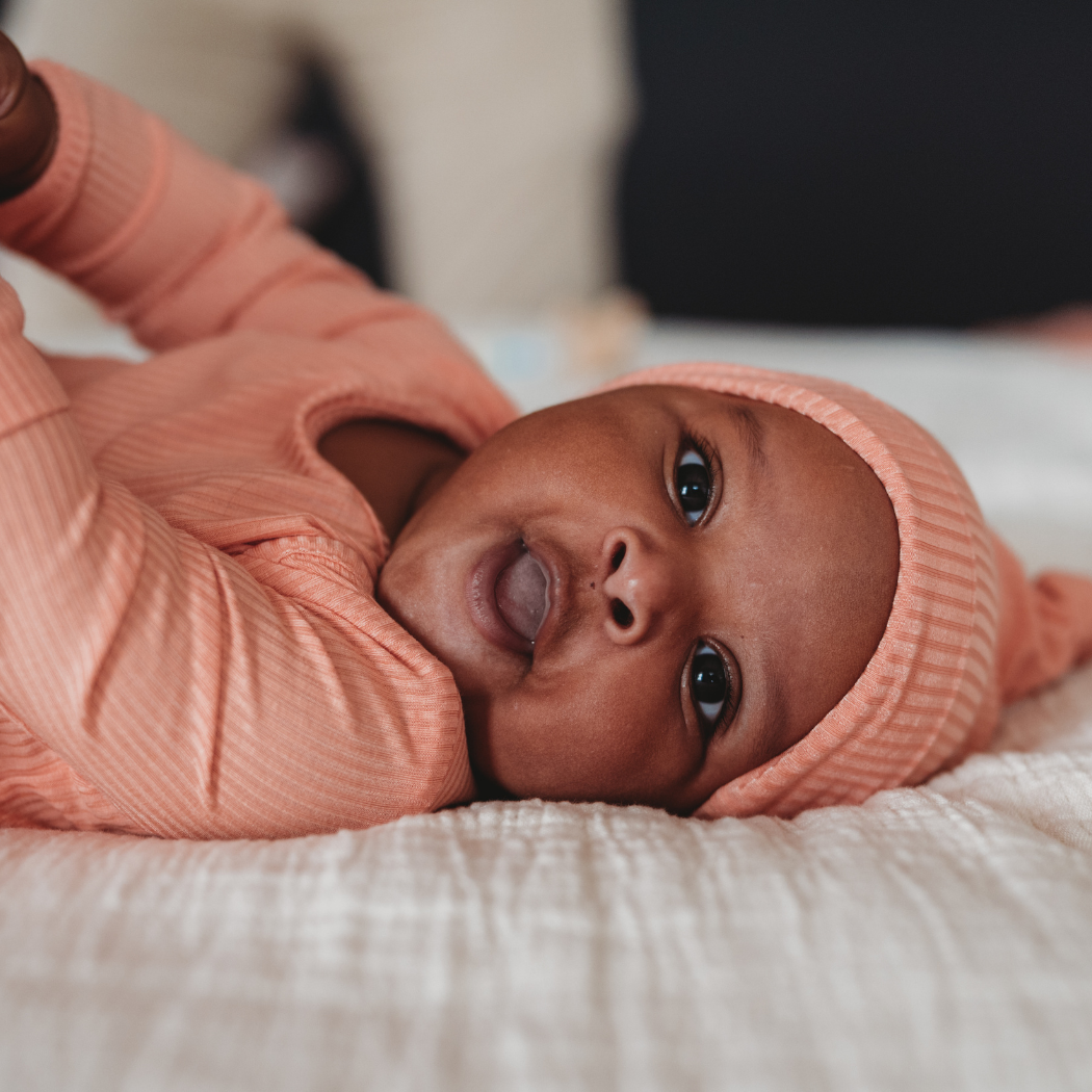 Blushing Pink Bamboo Baby Gown 2 Piece Set for wholesale on Faire10