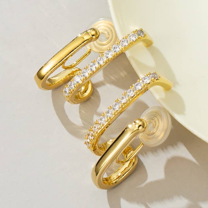 Gold Claw Style Earrings - Stylish Jewellery for wholesale by Gemscape UK