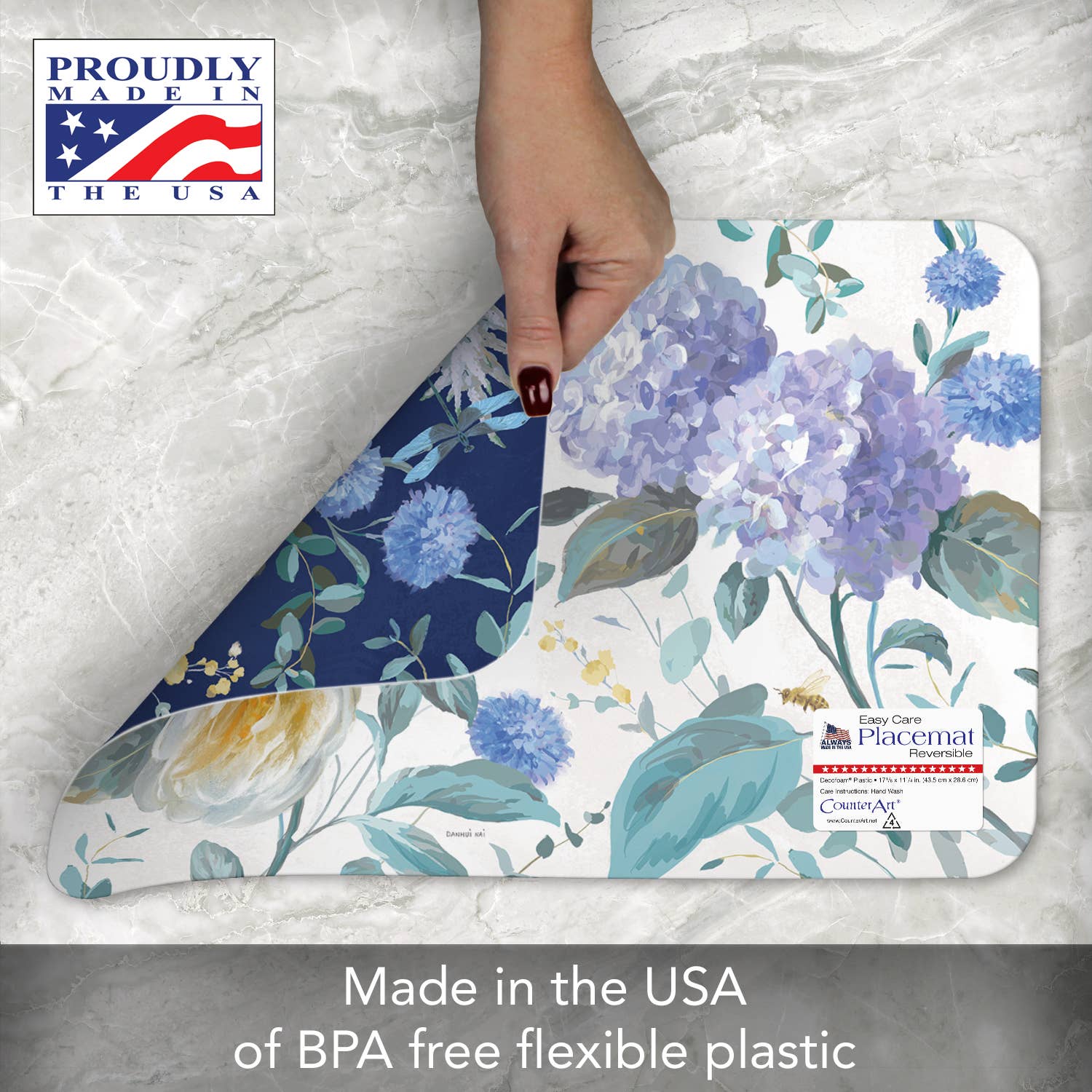 CounterArt/Highland Home/Thirstystone/CoasterStone – wholesale Placemat – "Spring Morning" Reversible Rectangular Plastic Placemat3