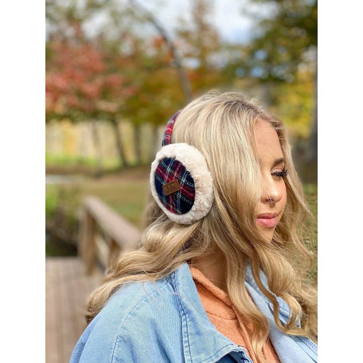 MiMi Wholesale - Wholesale Earwarmers/Ear Muffs - Women's - EM2339 Plaid Pattern Earmuffs3