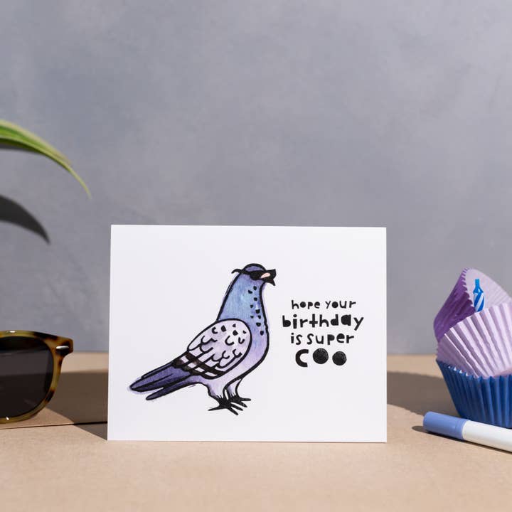Super Coo Birthday Greeting Card for wholesale by cheeky beak