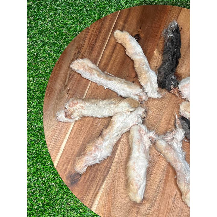 FF Rabbit Feet 55ct Bulk Case for wholesale by Alamo Pet Experts