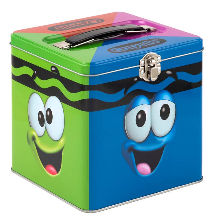 Tin Box Company - Wholesale Decorative Box - Crayola Stacking Cube Carry-All Tin